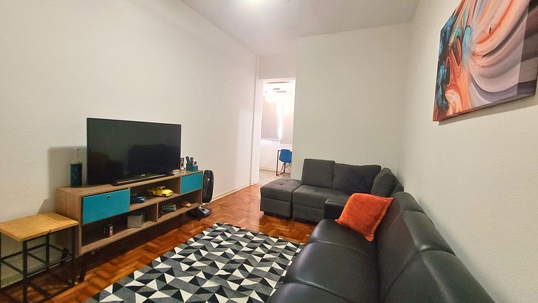 Apê 904 Embaré - Vista mar, pé na areia