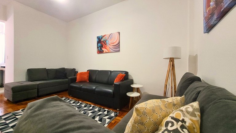 Apê 904 Embaré - Vista mar, pé na areia