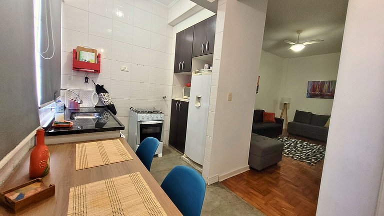 Apê 904 Embaré - Vista mar, pé na areia