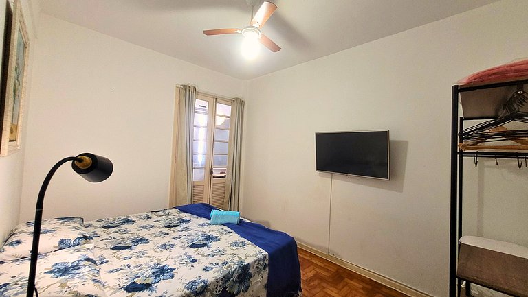 Apê 904 Embaré - Vista mar, pé na areia