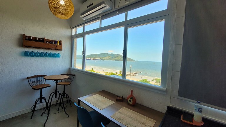 Apê 904 Embaré - Vista mar, pé na areia