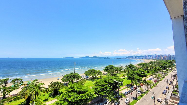 Apê 904 Embaré - Vista mar, pé na areia