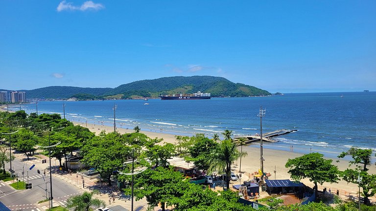 Apê 904 Embaré - Vista mar, pé na areia