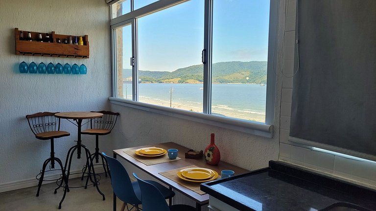 Apê 904 Embaré - Vista mar, pé na areia