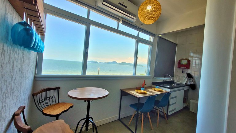 Apê 904 Embaré - Vista mar, pé na areia