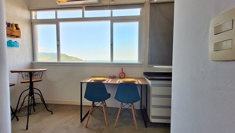 Apê 904 Embaré - Vista mar, pé na areia