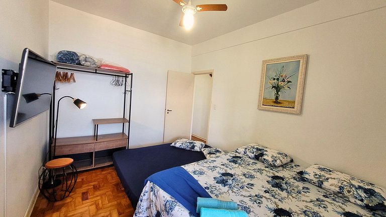 Apê 904 Embaré - Vista mar, pé na areia