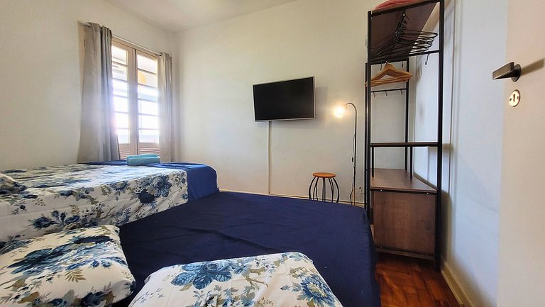 Apê 904 Embaré - Vista mar, pé na areia